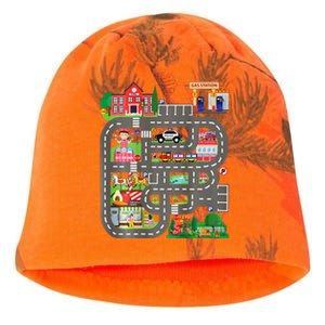 Play Cars On DadS Back Funny FatherS Day Race Track Kati - Camo Knit Beanie