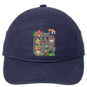 Play Cars On DadS Back Funny FatherS Day Race Track 7-Panel Snapback Hat