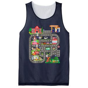 Play Cars On DadS Back Funny FatherS Day Race Track Mesh Reversible Basketball Jersey Tank