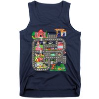 Play Cars On DadS Back Funny FatherS Day Race Track Tank Top