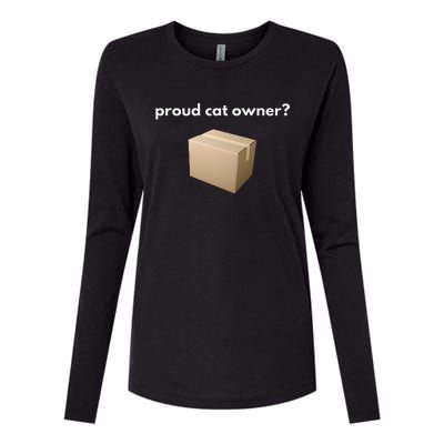 Proud Cat Owner Schrodingers Cat Funny Womens Cotton Relaxed Long Sleeve T-Shirt