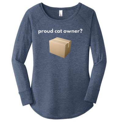 Proud Cat Owner Schrodingers Cat Funny Women's Perfect Tri Tunic Long Sleeve Shirt