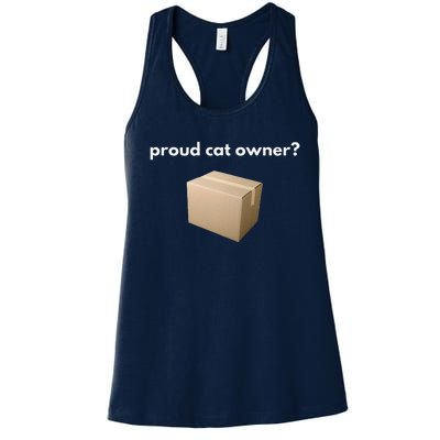 Proud Cat Owner Schrodingers Cat Funny Women's Racerback Tank