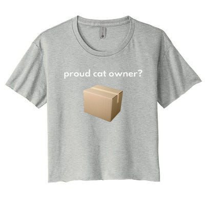 Proud Cat Owner Schrodingers Cat Funny Women's Crop Top Tee