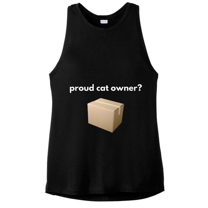 Proud Cat Owner Schrodingers Cat Funny Ladies PosiCharge Tri-Blend Wicking Tank
