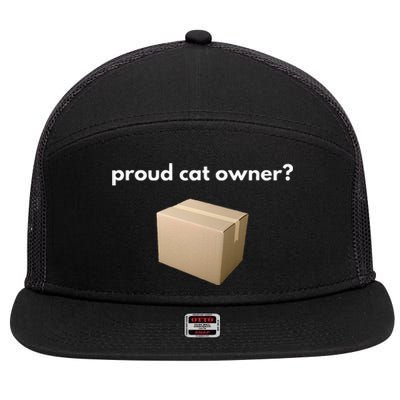 Proud Cat Owner Schrodingers Cat Funny 7 Panel Mesh Trucker Snapback Hat