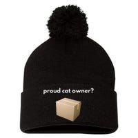 Proud Cat Owner Schrodingers Cat Funny Pom Pom 12in Knit Beanie