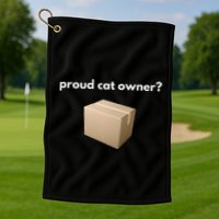 Proud Cat Owner Schrodingers Cat Funny Golf Towel