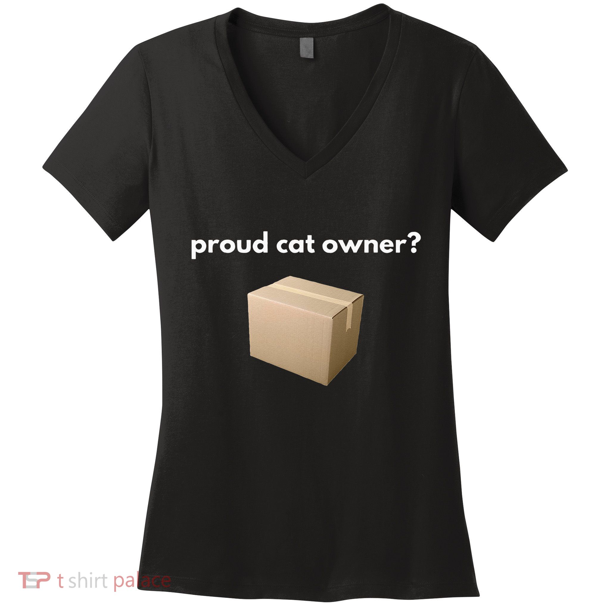 Proud Cat Owner Schrodingers Cat Funny Women's V-Neck T-Shirt