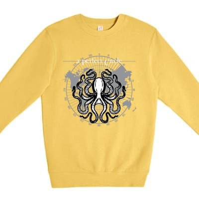 Perfect Circle Octopus Funny Gift Cute Gift Premium Crewneck Sweatshirt