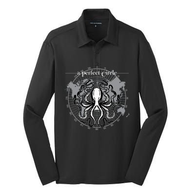 Perfect Circle Octopus Funny Gift Cute Gift Silk Touch Performance Long Sleeve Polo