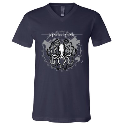 Perfect Circle Octopus Funny Gift Cute Gift V-Neck T-Shirt