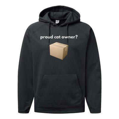 proud cat owner schrodingers cat funny Performance Fleece Hoodie