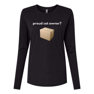 proud cat owner schrodingers cat funny Womens Cotton Relaxed Long Sleeve T-Shirt