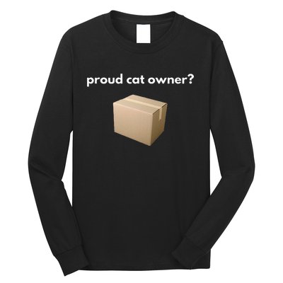 proud cat owner schrodingers cat funny Long Sleeve Shirt