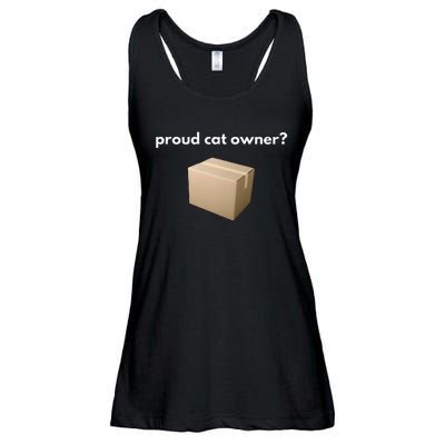 proud cat owner schrodingers cat funny Ladies Essential Flowy Tank