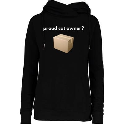 proud cat owner schrodingers cat funny Womens Funnel Neck Pullover Hood