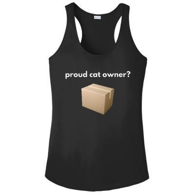 proud cat owner schrodingers cat funny Ladies PosiCharge Competitor Racerback Tank