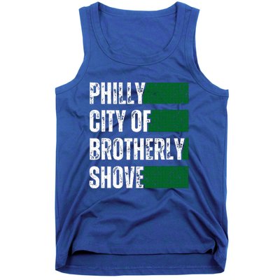 Philly City Of Brotherly Shove American Football Quarterback Tank Top