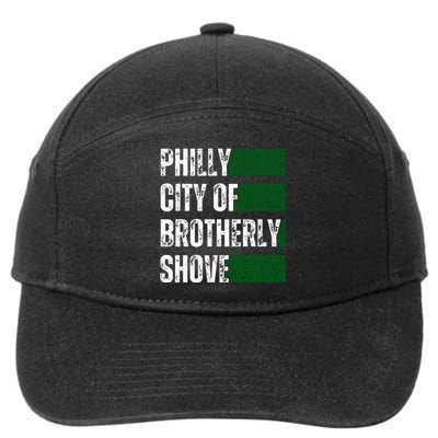 Philly City Of Brotherly Shove American Football Quarterback 7-Panel Snapback Hat