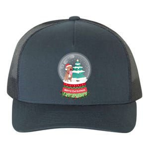 Pitbull Christmas Ornats Crystal Ball Snowy Xmas Tree Funny Gift Yupoong Adult 5-Panel Trucker Hat