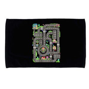 Play Cars On Dad Back Race Track Mat Microfiber Hand Towel