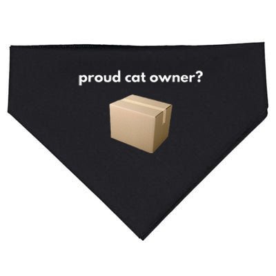 Proud Cat Owner Schrodingers Cat Funny USA-Made Doggie Bandana