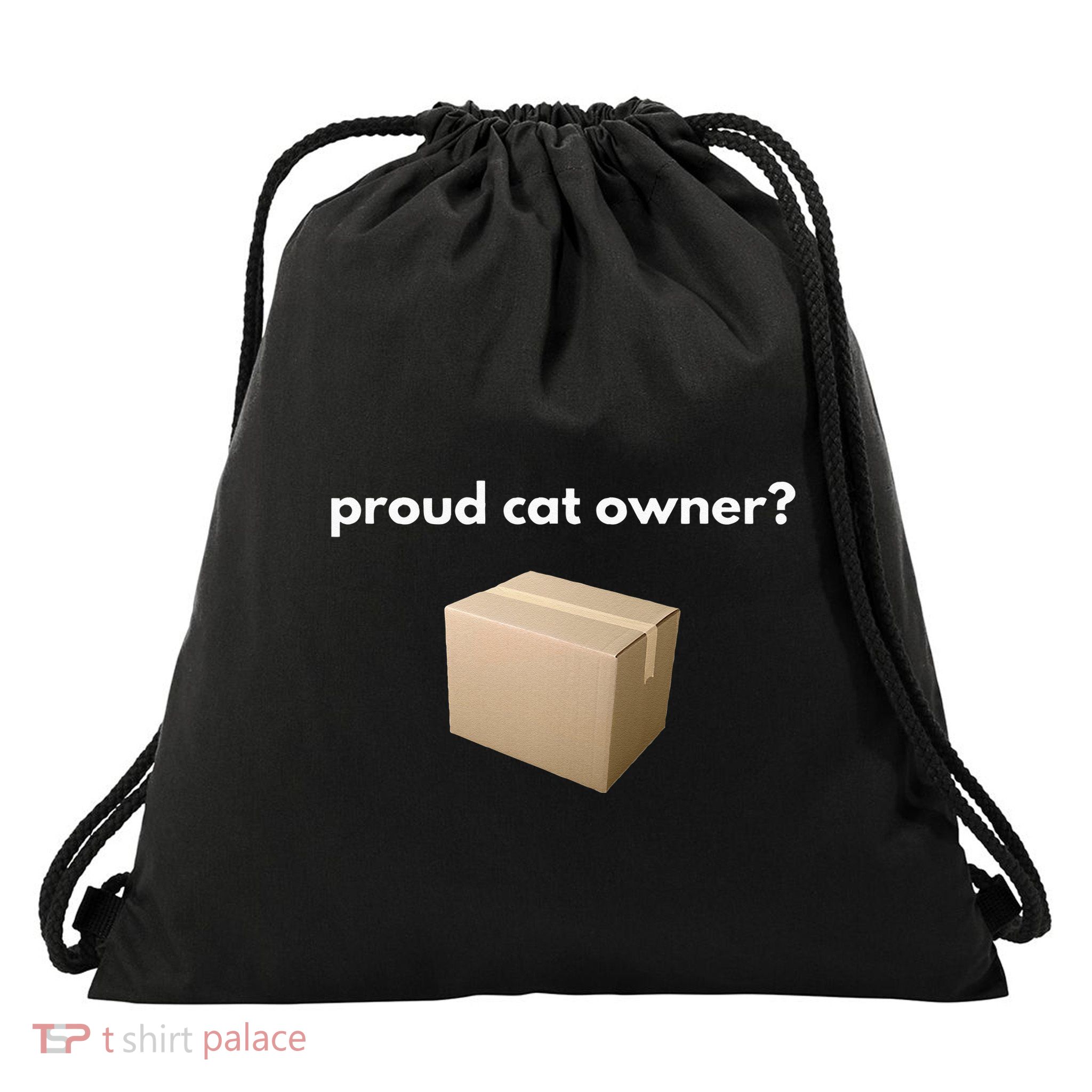 Proud Cat Owner Schrodingers Cat Funny Drawstring Bag
