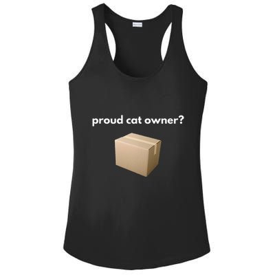 Proud Cat Owner Schrodingers Cat Funny Ladies PosiCharge Competitor Racerback Tank