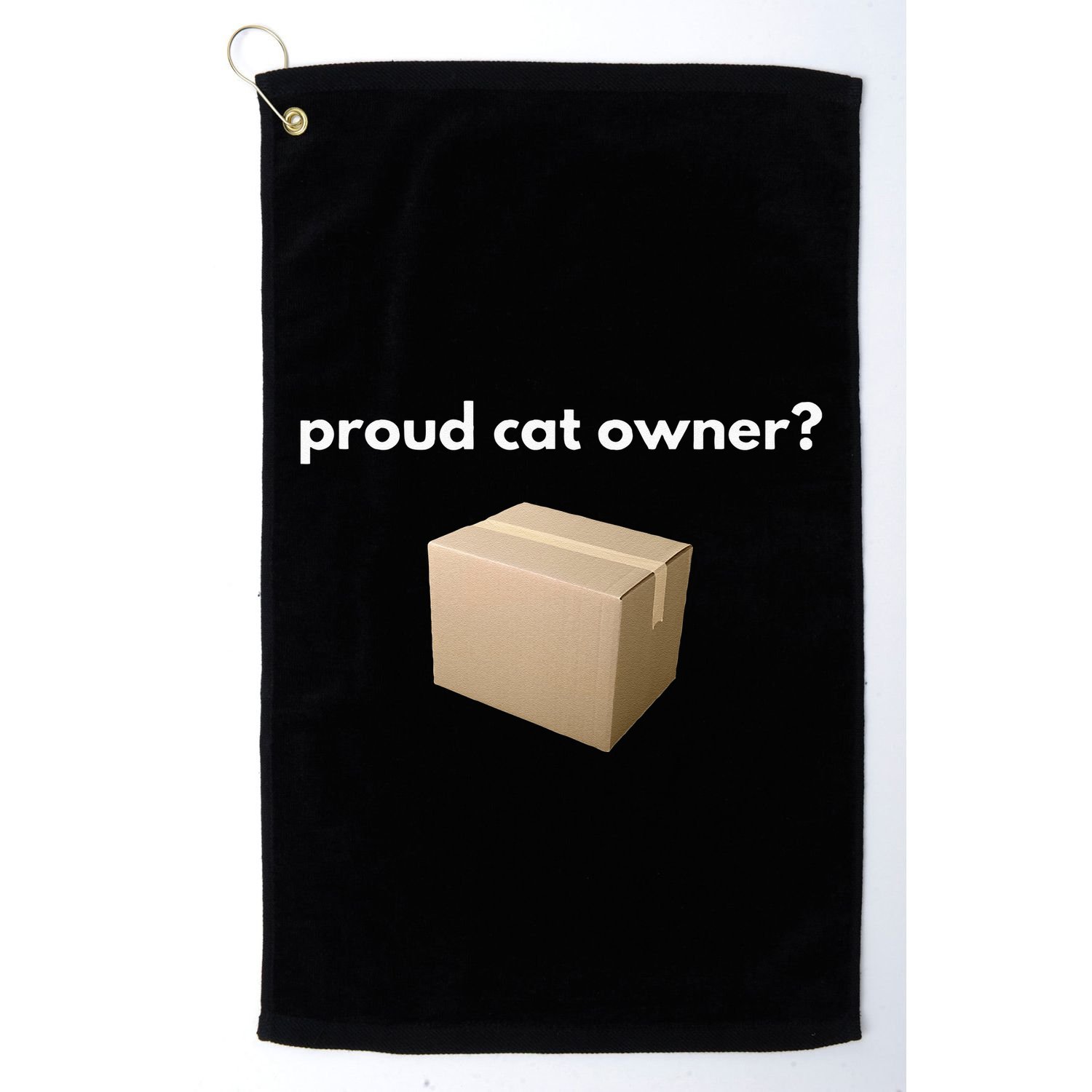 Proud Cat Owner Schrodingers Cat Funny Golf Towel