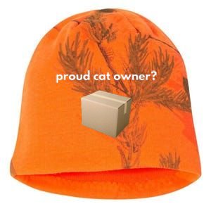 Proud Cat Owner Schrodingers Cat Funny Kati - Camo Knit Beanie