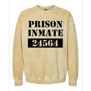 Prisoner Costume Orange Prison Uniform Halloween Jail Inmate Colorblast Crewneck Sweatshirt