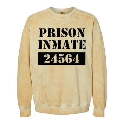 Prisoner Costume Orange Prison Uniform Halloween Jail Inmate Colorblast Crewneck Sweatshirt