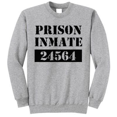 Prisoner Costume Orange Prison Uniform Halloween Jail Inmate Tall Sweatshirt