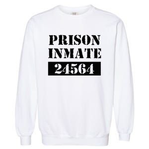 Prisoner Costume Orange Prison Uniform Halloween Jail Inmate Garment-Dyed Sweatshirt