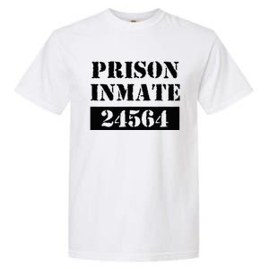 Prisoner Costume Orange Prison Uniform Halloween Jail Inmate Garment-Dyed Heavyweight T-Shirt