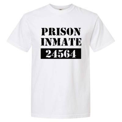 Prisoner Costume Orange Prison Uniform Halloween Jail Inmate Garment-Dyed Heavyweight T-Shirt