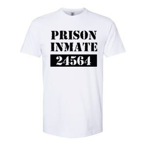 Prisoner Costume Orange Prison Uniform Halloween Jail Inmate Softstyle CVC T-Shirt