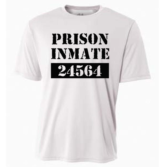 Prisoner Costume Orange Prison Uniform Halloween Jail Inmate Cooling Performance Crew T-Shirt