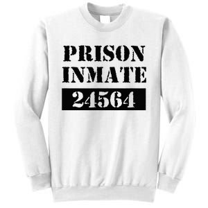 Prisoner Costume Orange Prison Uniform Halloween Jail Inmate Sweatshirt