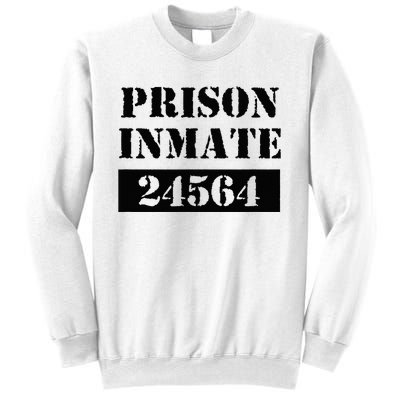 Prisoner Costume Orange Prison Uniform Halloween Jail Inmate Sweatshirt