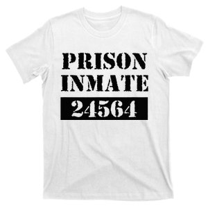 Prisoner Costume Orange Prison Uniform Halloween Jail Inmate T-Shirt