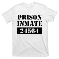 Prisoner Costume Orange Prison Uniform Halloween Jail Inmate T-Shirt