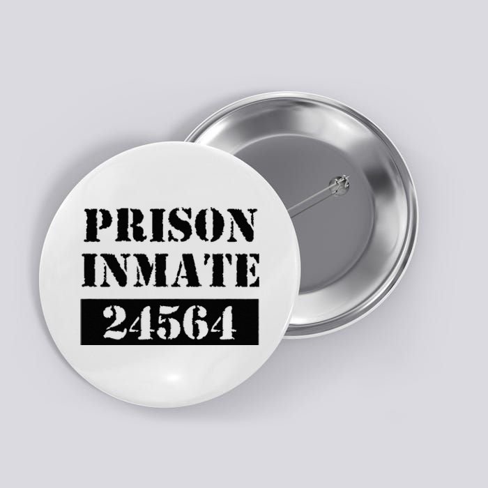 Prisoner Costume Orange Prison Uniform Halloween Jail Inmate Button