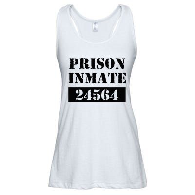 Prisoner Costume Orange Prison Uniform Halloween Jail Inmate Ladies Essential Flowy Tank