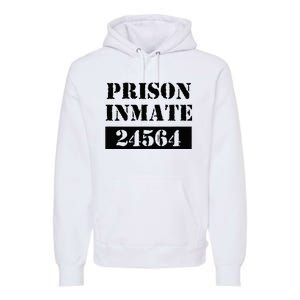 Prisoner Costume Orange Prison Uniform Halloween Jail Inmate Premium Hoodie