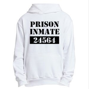 Prisoner Costume Orange Prison Uniform Halloween Jail Inmate Urban Pullover Hoodie