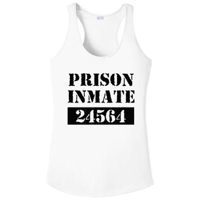 Prisoner Costume Orange Prison Uniform Halloween Jail Inmate Ladies PosiCharge Competitor Racerback Tank