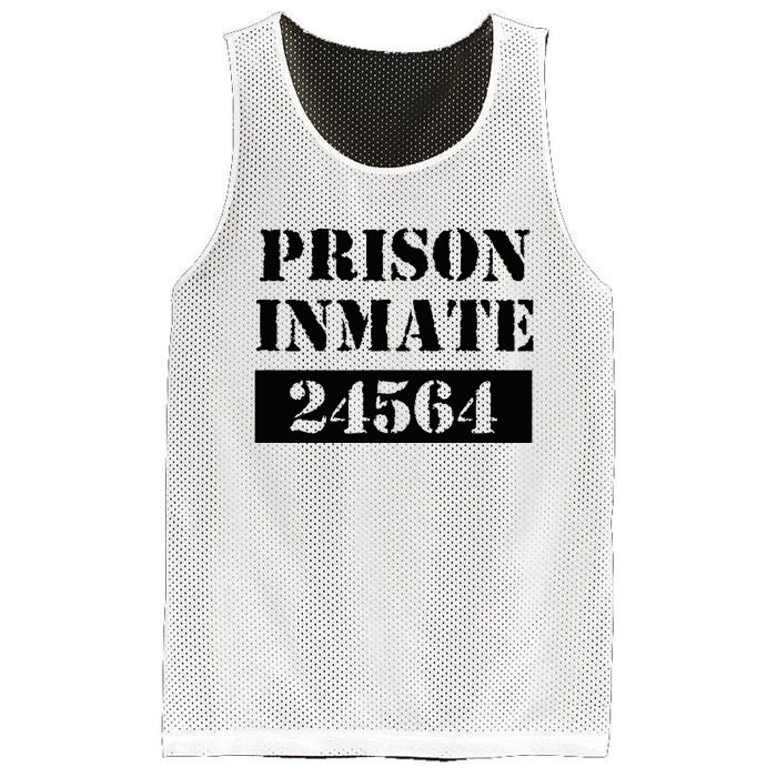 Prisoner Costume Orange Prison Uniform Halloween Jail Inmate Mesh Reversible Basketball Jersey Tank