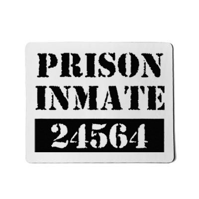 Prisoner Costume Orange Prison Uniform Halloween Jail Inmate Mousepad